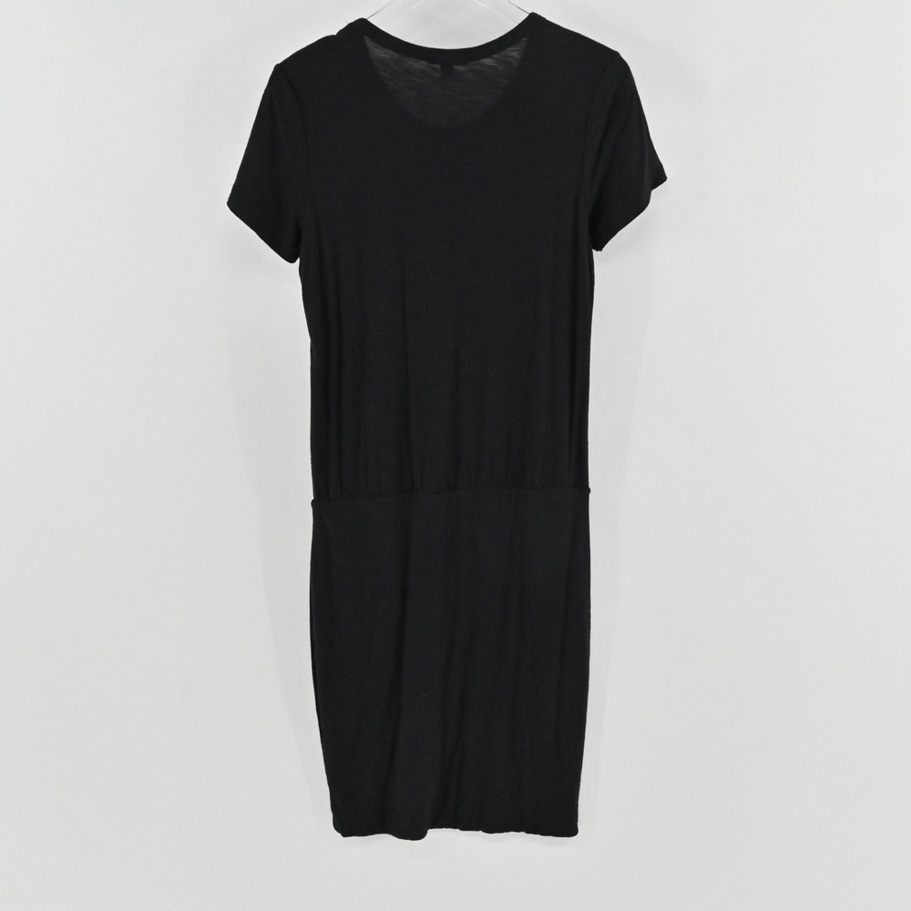 James Perse Short Sleeve Jersey Tee Shirt Dress Womens Size 3 L Black Minimalist - Picture 3 of 11